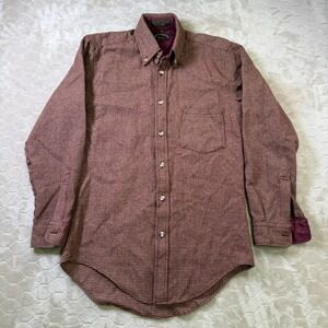VTG 80's 90s Loft & Brownstone Wool Blend Button Down Shirt Sz Small See Pics